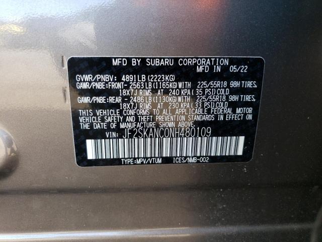 Photo 12 VIN: JF2SKANC0NH480109 - SUBARU FORESTER L 