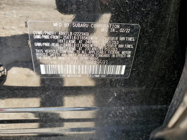 Photo 12 VIN: JF2SKAPC1NH449593 - SUBARU FORESTER L 