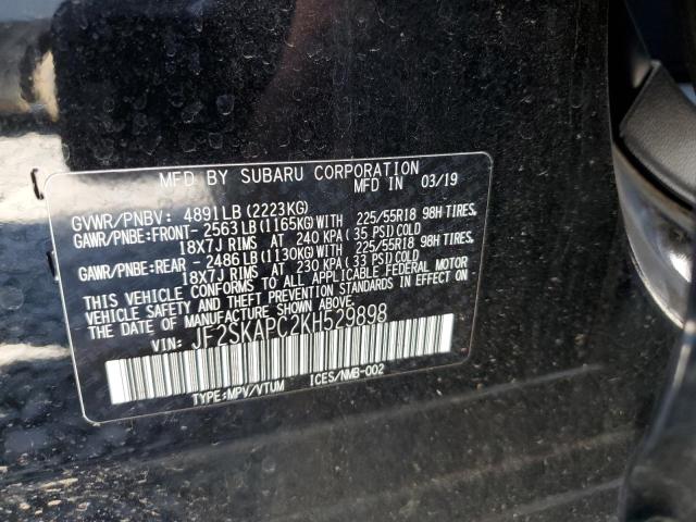 Photo 12 VIN: JF2SKAPC2KH529898 - SUBARU FORESTER S 