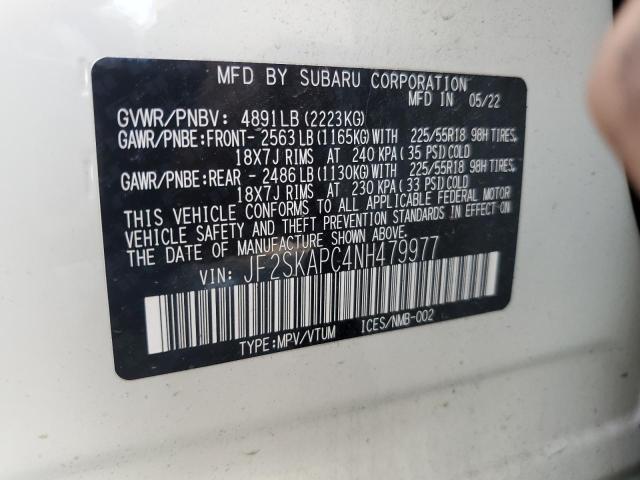 Photo 12 VIN: JF2SKAPC4NH479977 - SUBARU FORESTER L 