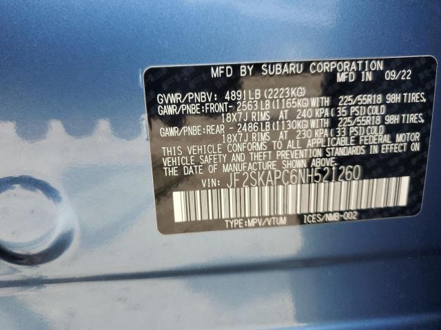 Photo 11 VIN: JF2SKAPC6NH521260 - SUBARU FORESTER L 