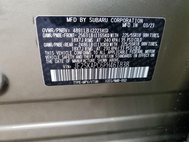 Photo 12 VIN: JF2SKAPC6PH461838 - SUBARU FORESTER 