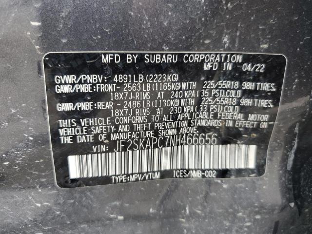 Photo 12 VIN: JF2SKAPC7NH466656 - SUBARU FORESTER L 