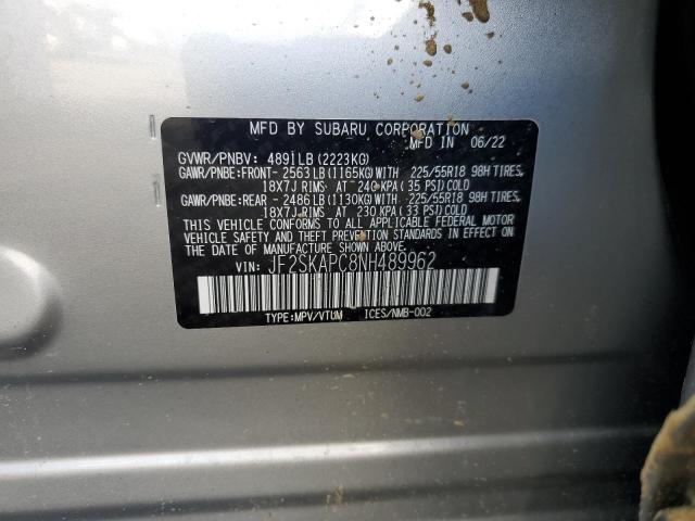 Photo 13 VIN: JF2SKAPC8NH489962 - SUBARU FORESTER 