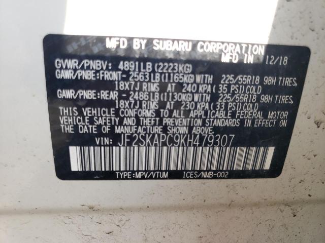 Photo 12 VIN: JF2SKAPC9KH479307 - SUBARU FORESTER S 