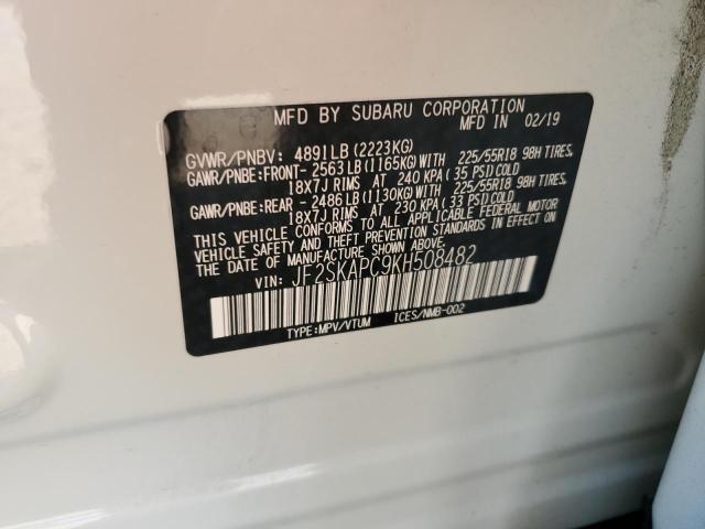 Photo 11 VIN: JF2SKAPC9KH508482 - SUBARU FORESTER S 