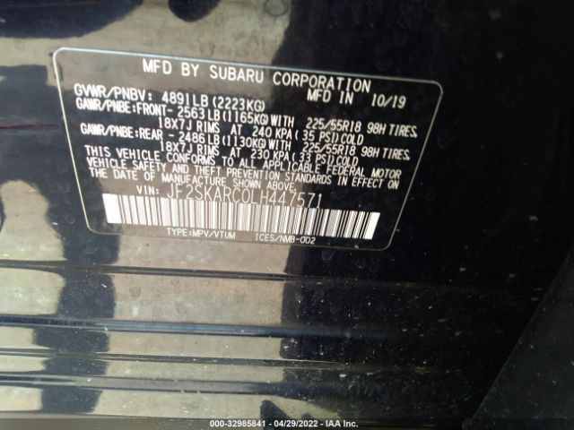 Photo 8 VIN: JF2SKARC0LH447571 - SUBARU FORESTER 