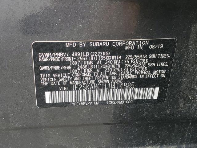 Photo 12 VIN: JF2SKARC1LH414885 - SUBARU FORESTER S 