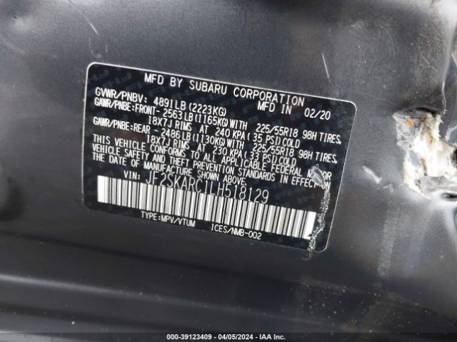 Photo 8 VIN: JF2SKARC1LH518129 - SUBARU FORESTER 