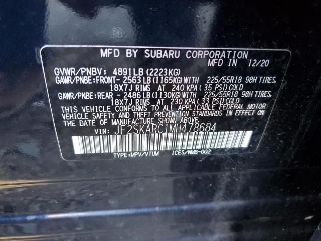 Photo 12 VIN: JF2SKARC1MH478684 - SUBARU FORESTER S 