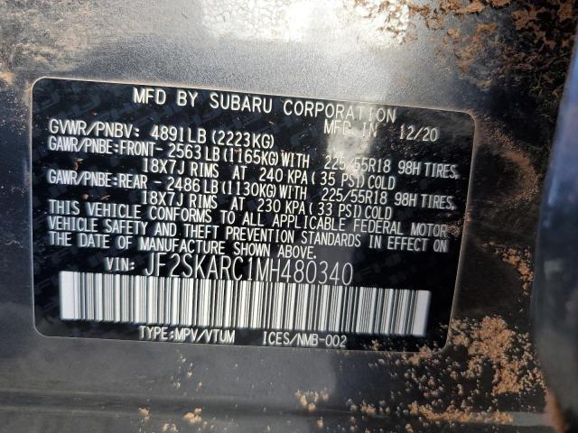 Photo 11 VIN: JF2SKARC1MH480340 - SUBARU FORESTER 