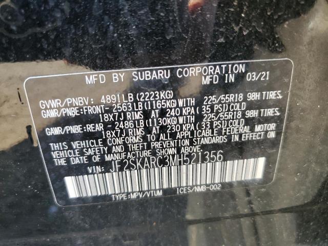 Photo 11 VIN: JF2SKARC3MH521356 - SUBARU FORESTER S 