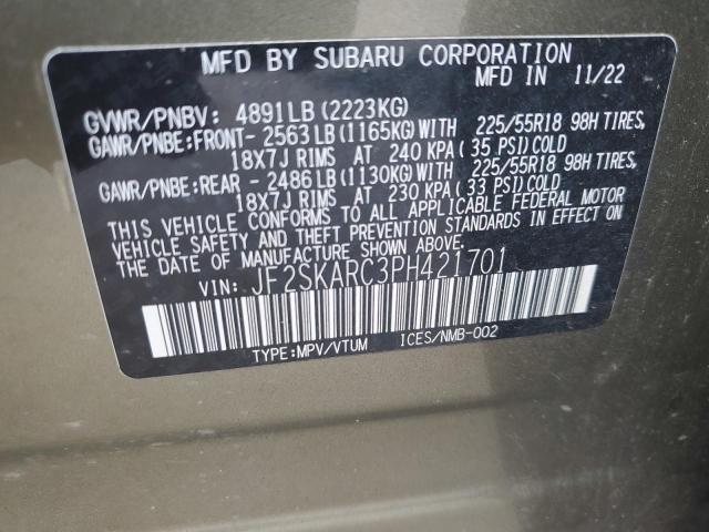 Photo 12 VIN: JF2SKARC3PH421701 - SUBARU FORESTER T 