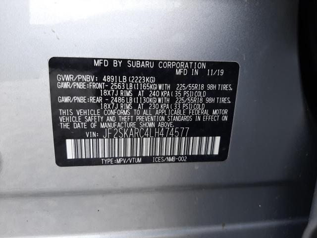 Photo 12 VIN: JF2SKARC4LH474577 - SUBARU FORESTER S 