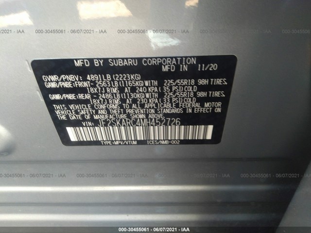 Photo 8 VIN: JF2SKARC4MH452726 - SUBARU FORESTER 