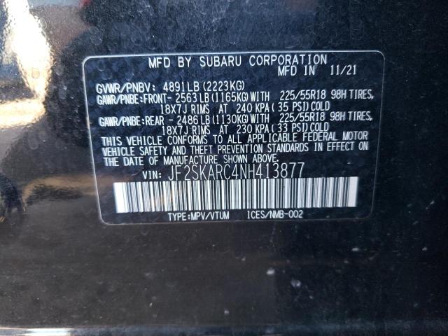 Photo 12 VIN: JF2SKARC4NH413877 - SUBARU FORESTER 