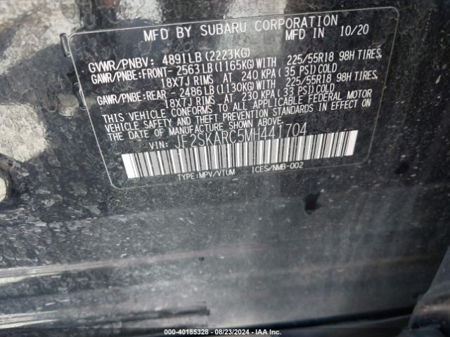 Photo 8 VIN: JF2SKARC5MH441704 - SUBARU FORESTER 