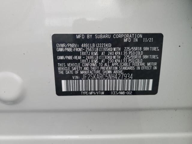 Photo 13 VIN: JF2SKARC5NH427934 - SUBARU FORESTER T 