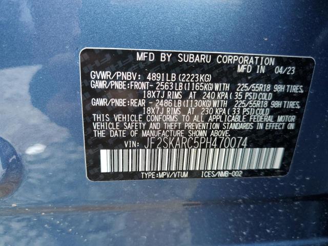 Photo 12 VIN: JF2SKARC5PH470074 - SUBARU FORESTER 