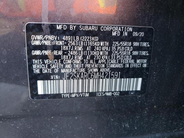 Photo 12 VIN: JF2SKARC6MH421591 - SUBARU FORESTER S 