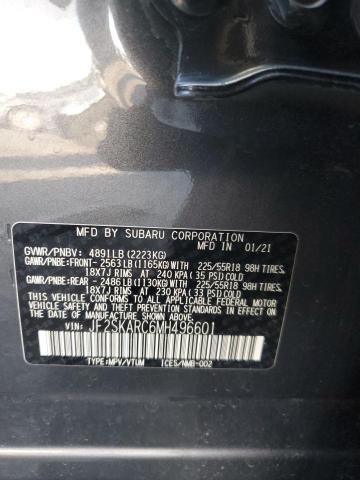 Photo 11 VIN: JF2SKARC6MH496601 - SUBARU FORESTER 