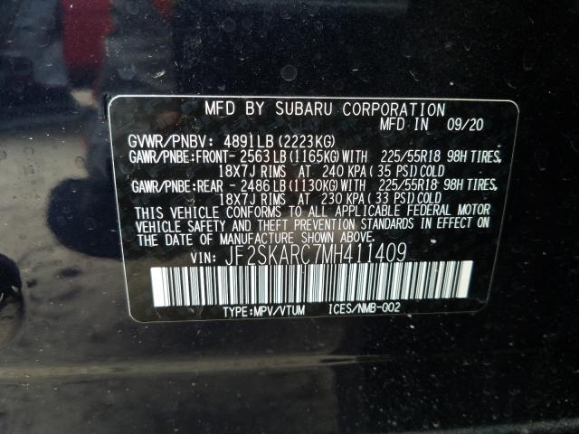 Photo 9 VIN: JF2SKARC7MH411409 - SUBARU FORESTER 