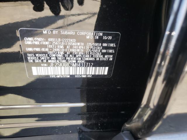 Photo 9 VIN: JF2SKARC9MH431712 - SUBARU FORESTER S 