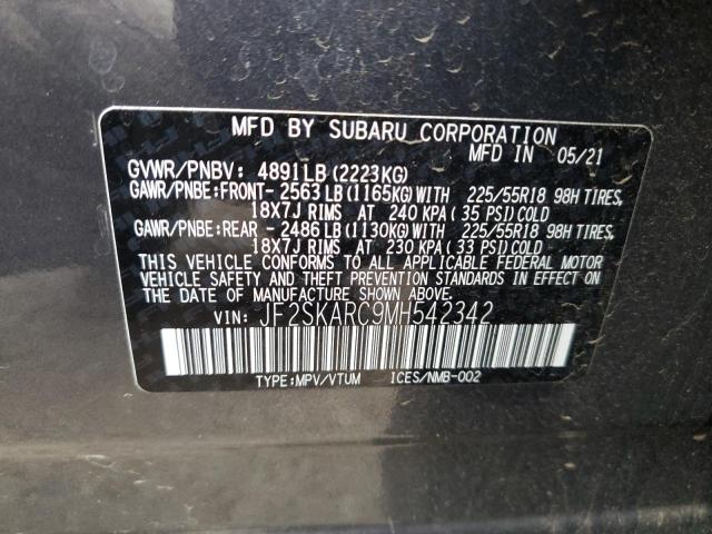 Photo 12 VIN: JF2SKARC9MH542342 - SUBARU FORESTER 