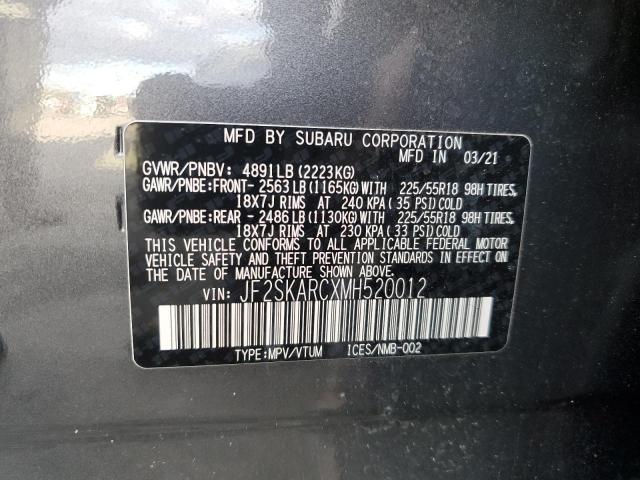 Photo 11 VIN: JF2SKARCXMH520012 - SUBARU FORESTER 