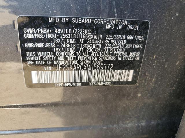 Photo 12 VIN: JF2SKARCXMH569372 - SUBARU FORESTER S 