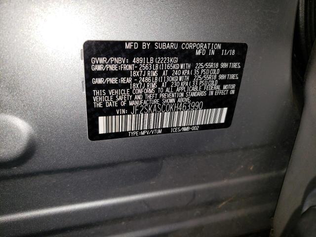 Photo 11 VIN: JF2SKASC0KH463990 - SUBARU FORESTER L 