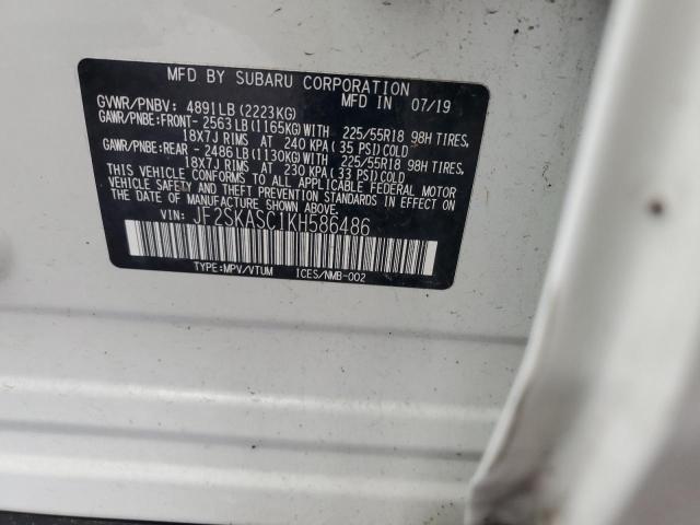 Photo 12 VIN: JF2SKASC1KH586486 - SUBARU FORESTER L 