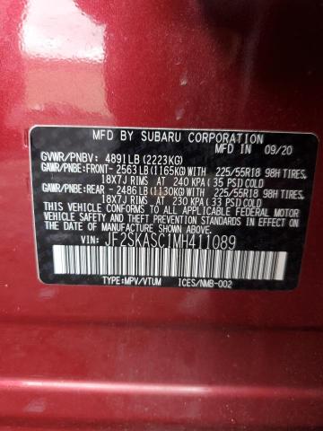 Photo 12 VIN: JF2SKASC1MH411089 - SUBARU FORESTER 