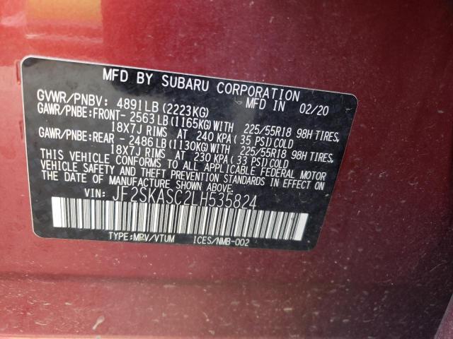 Photo 11 VIN: JF2SKASC2LH535824 - SUBARU FORESTER L 