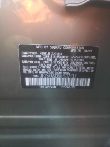 Photo 12 VIN: JF2SKASC6KH537137 - SUBARU FORESTER L 