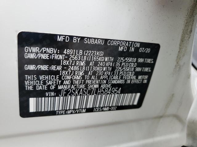 Photo 12 VIN: JF2SKASC7LH584954 - SUBARU FORESTER L 