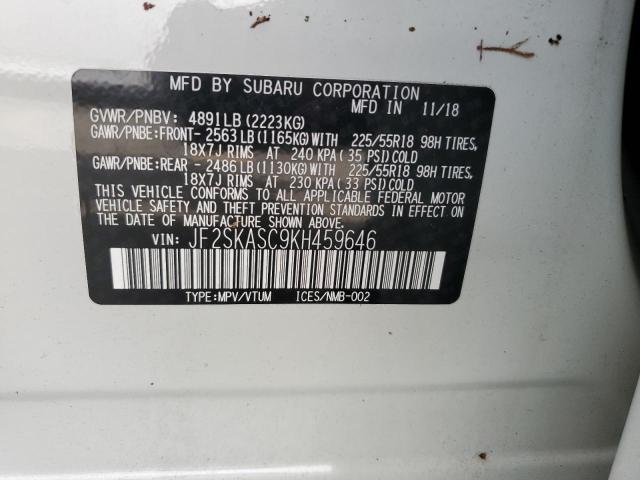 Photo 13 VIN: JF2SKASC9KH459646 - SUBARU FORESTER L 