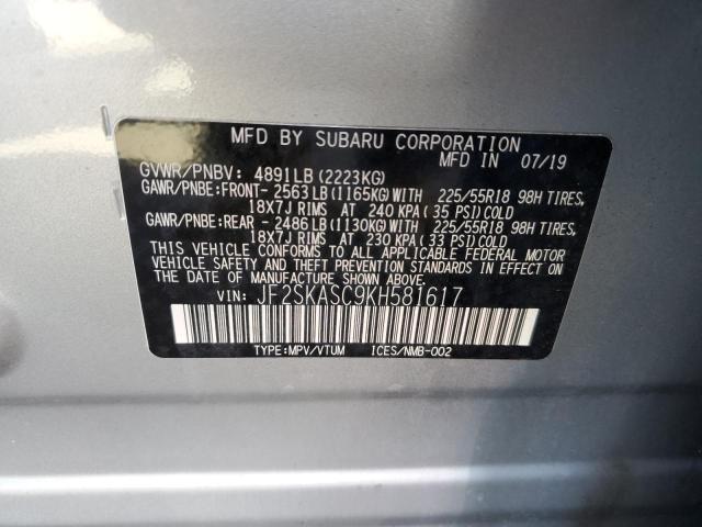 Photo 11 VIN: JF2SKASC9KH581617 - SUBARU FORESTER 