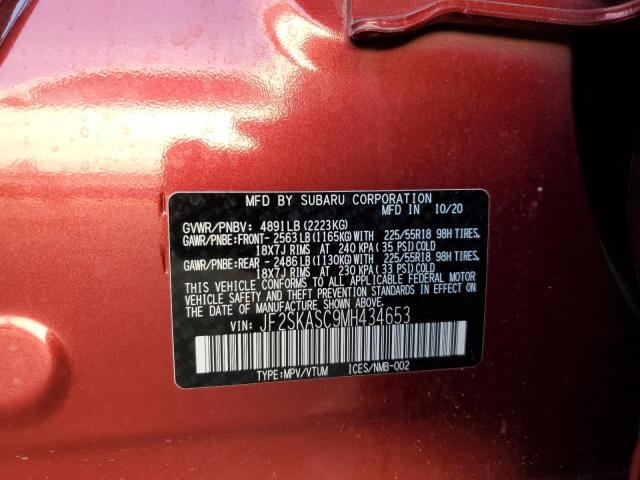 Photo 11 VIN: JF2SKASC9MH434653 - SUBARU FORESTER L 