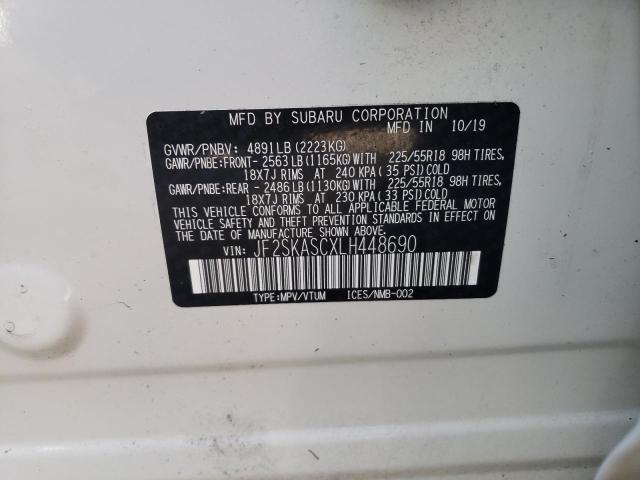 Photo 9 VIN: JF2SKASCXLH448690 - SUBARU FORESTER L 