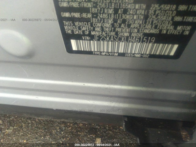 Photo 8 VIN: JF2SKASCXLH461519 - SUBARU FORESTER 