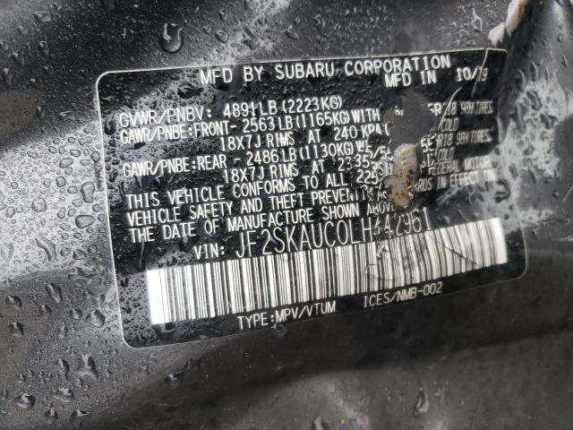 Photo 11 VIN: JF2SKAUC0LH442961 - SUBARU FORESTER 