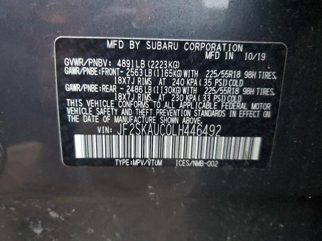 Photo 12 VIN: JF2SKAUC0LH446492 - SUBARU FORESTER L 