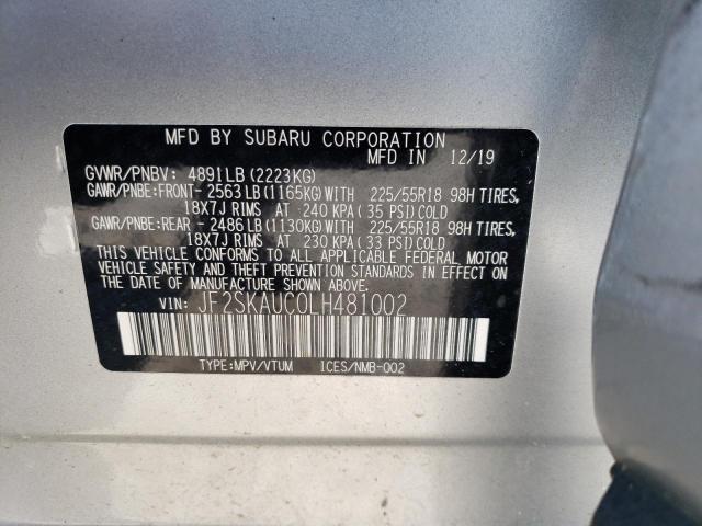 Photo 12 VIN: JF2SKAUC0LH481002 - SUBARU FORESTER L 