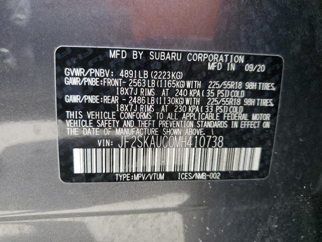 Photo 12 VIN: JF2SKAUC0MH410738 - SUBARU FORESTER 