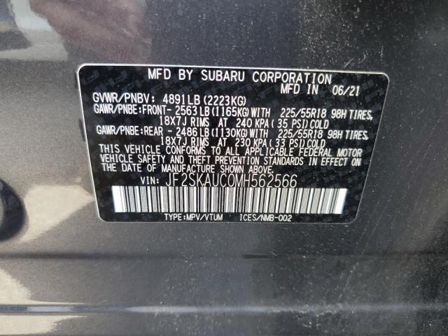 Photo 9 VIN: JF2SKAUC0MH562566 - SUBARU FORESTER L 