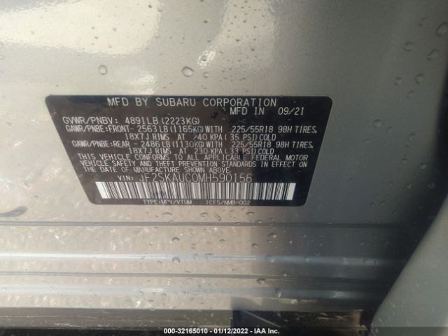 Photo 8 VIN: JF2SKAUC0MH590156 - SUBARU FORESTER 