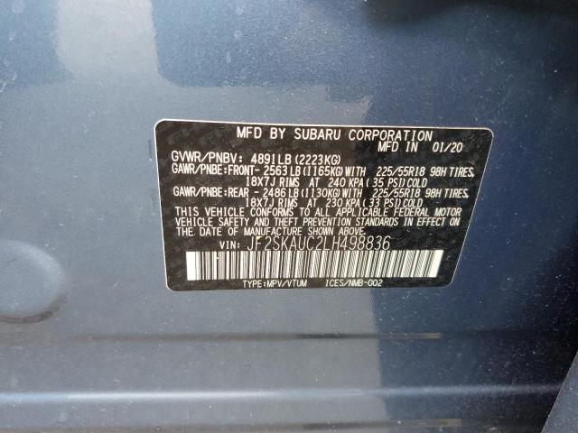 Photo 13 VIN: JF2SKAUC2LH498836 - SUBARU FORESTER L 