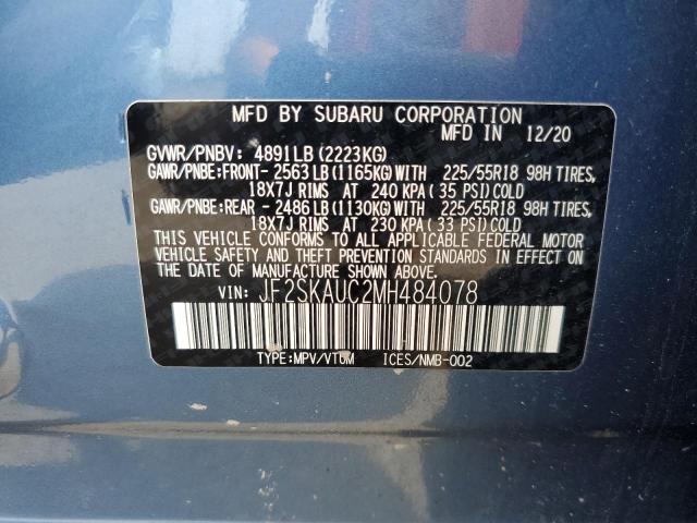 Photo 12 VIN: JF2SKAUC2MH484078 - SUBARU FORESTER L 