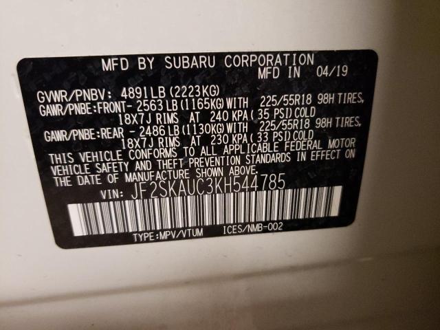 Photo 9 VIN: JF2SKAUC3KH544785 - SUBARU FORESTER L 